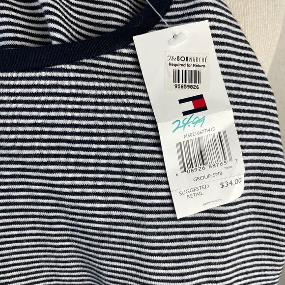 NWT Tommy Hilfiger Short Sleeve Striped  Top - Picture 9 of 10